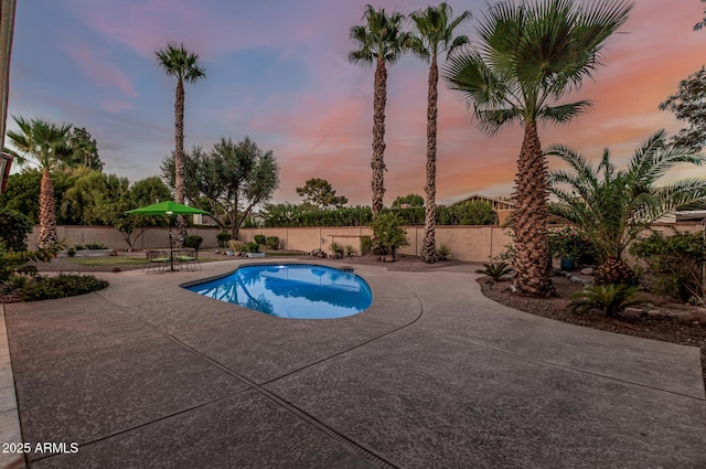 8219 E Morgan Trl, Scottsdale, AZ 85258 - view of pool with a patio area and a fenced backyard