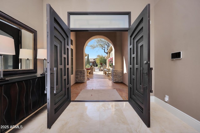 entrance foyer with baseboards