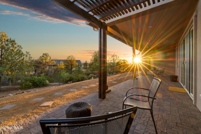 view of patio / terrace with a pergola