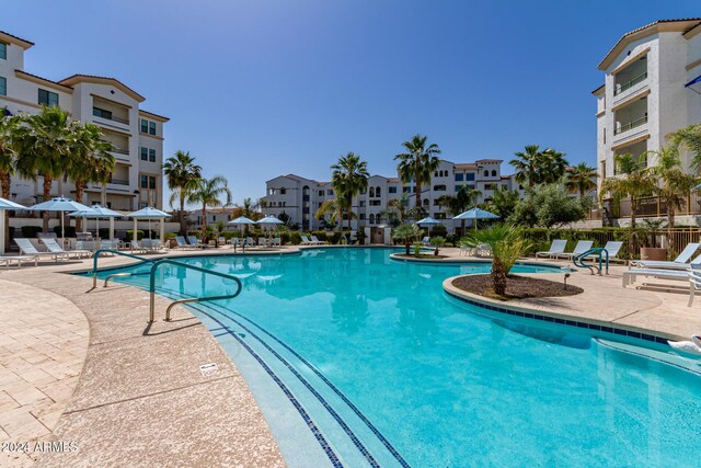2511 W Queen Creek Rd Unit 205, Chandler, AZ 85248 - community pool featuring a patio and a residential view