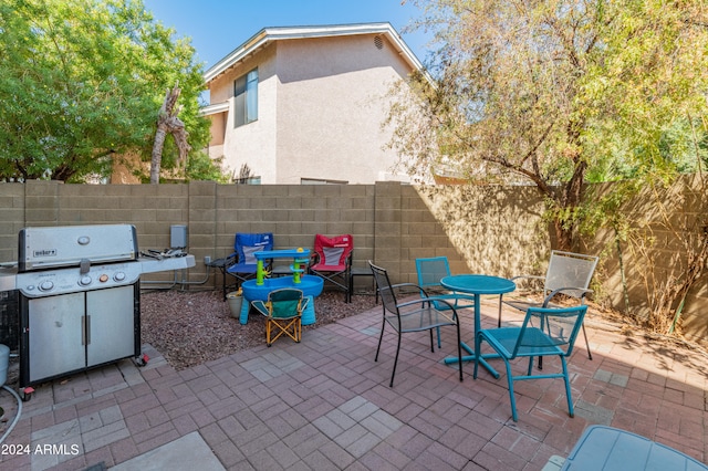 view of patio / terrace featuring area for grilling