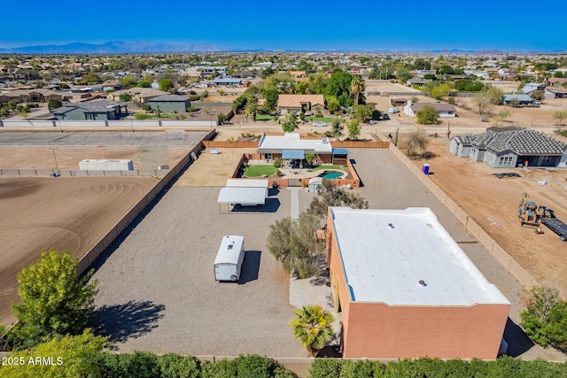 aerial view with a residential view