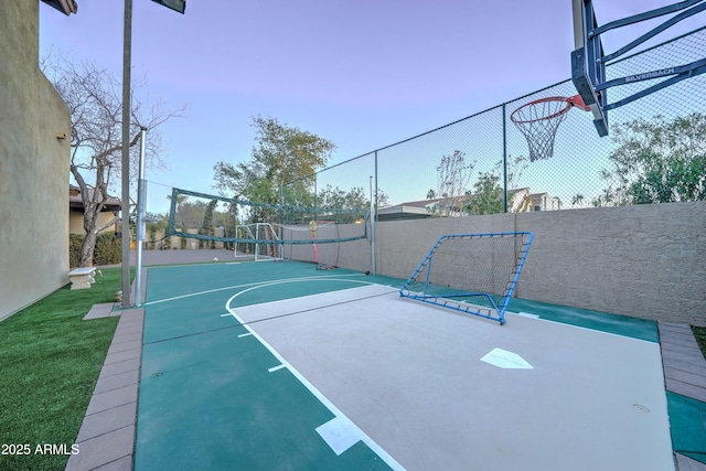 view of sport court featuring volleyball court