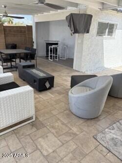 3758 E Sunnyside Dr, Phoenix, AZ 85028 - view of patio / terrace with an outdoor living space and outdoor dining area