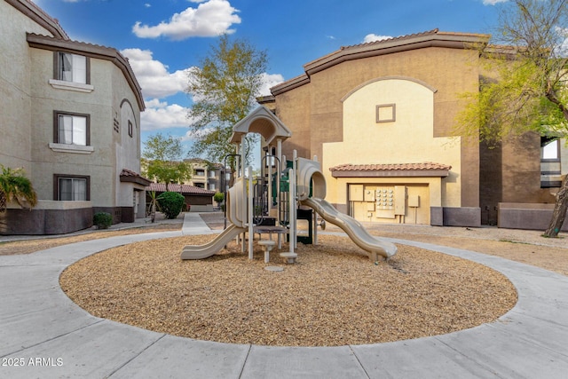 view of jungle gym