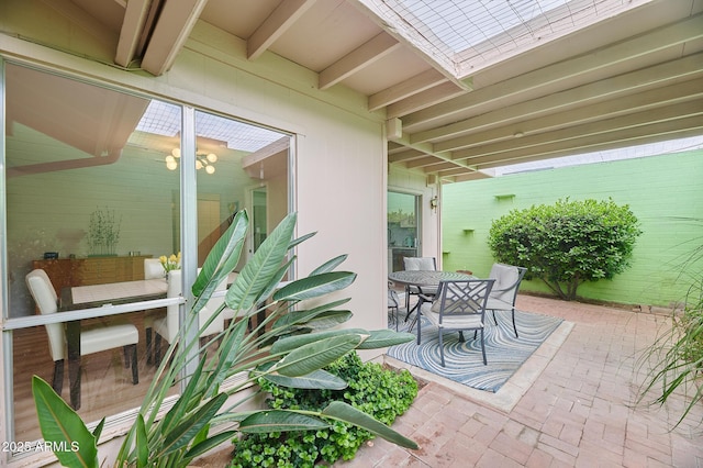 view of patio / terrace featuring outdoor dining area