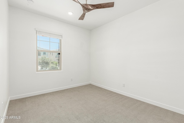 4051 S Galaxy Ln, Mesa, AZ 85212 - empty room featuring baseboards, carpet, recessed lighting, and ceiling fan