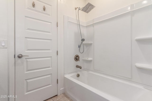 full bath with tile patterned floors and bathtub / shower combination