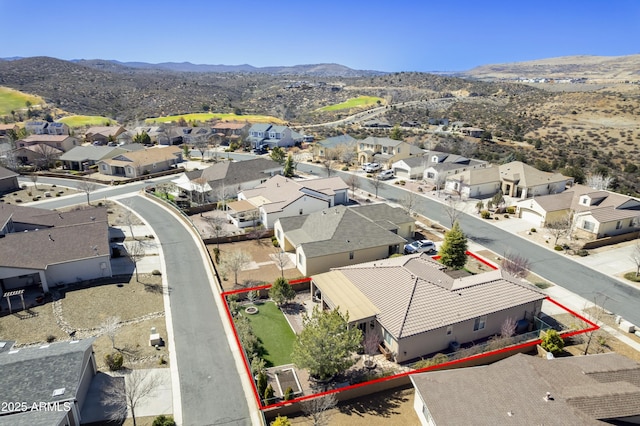 6975 E Lynx Wagon Rd, Prescott Valley, AZ 86314 - aerial view featuring a mountain view and a residential view