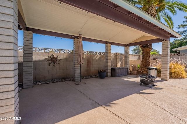 405 E Stanford Ave, Gilbert, AZ 85234 - view of patio / terrace with a fire pit