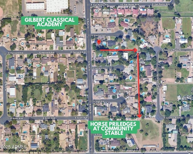 405 E Stanford Ave, Gilbert, AZ 85234 - aerial overview of property's location