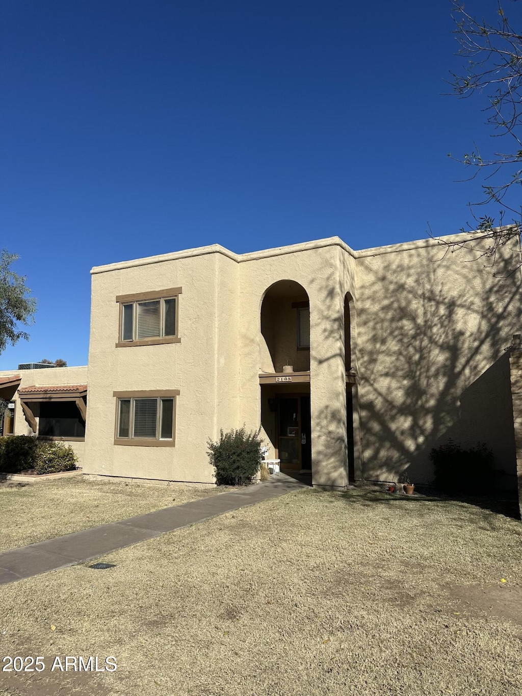 view of pueblo revival-style home