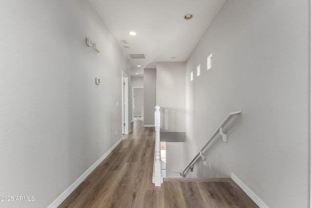 hall featuring hardwood / wood-style floors