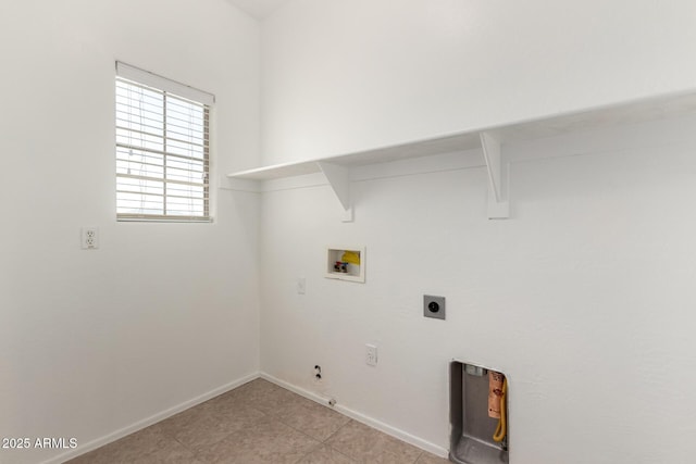 laundry room with washer hookup, hookup for an electric dryer, and hookup for a gas dryer