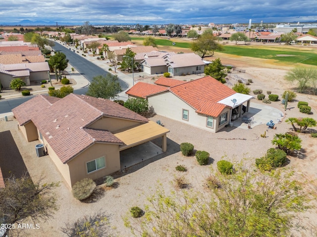 aerial view with a residential view