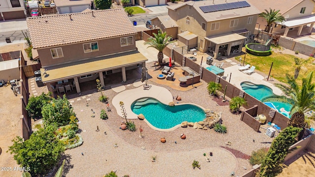 31453 N Blackfoot Dr, San Tan Valley, AZ 85143 - aerial perspective of suburban area featuring a pool