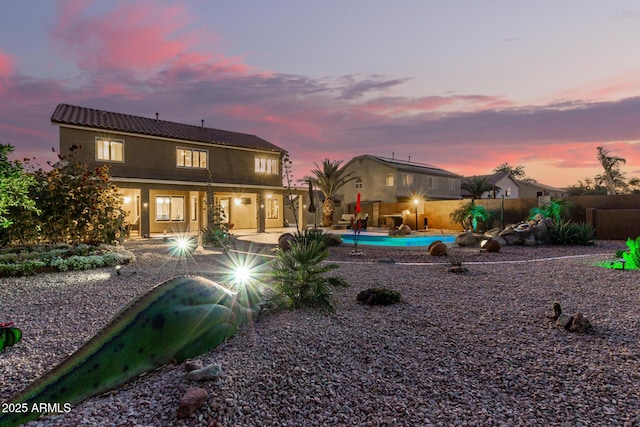 31453 N Blackfoot Dr, San Tan Valley, AZ 85143 - rear view of house featuring a patio area and stucco siding