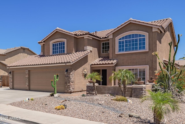 31453 N Blackfoot Dr, San Tan Valley, AZ 85143 - view of front of property with a tiled roof, stucco siding, and concrete driveway