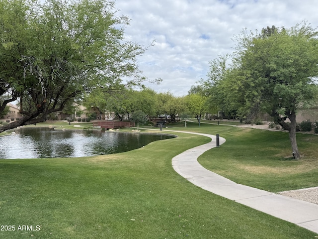 2031 W Periwinkle Way, Chandler, AZ 85248 - view of property's community with a lawn and a water view
