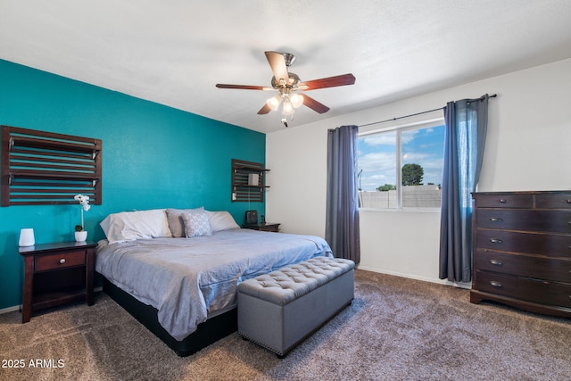 858 W Knowles Cir, Mesa, AZ 85210 - carpeted bedroom with a ceiling fan and baseboards