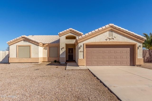 view of front of home featuring a garage