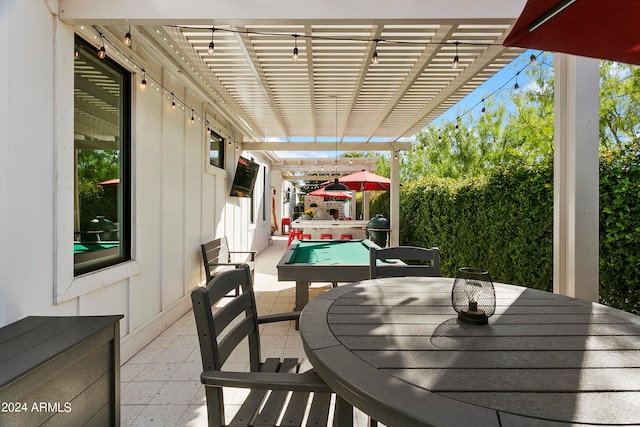 view of patio / terrace with a pergola