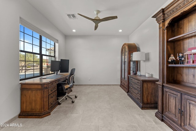 office with ceiling fan