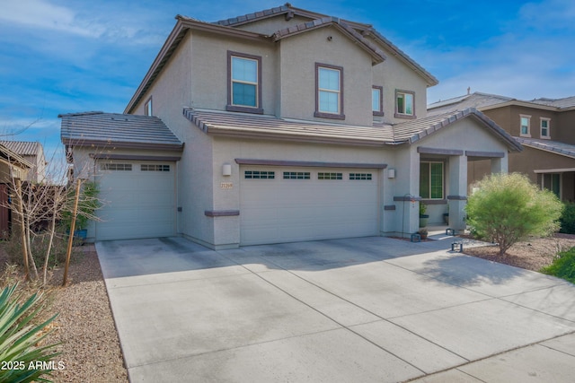 view of property featuring a garage