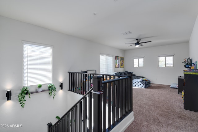 interior space featuring carpet floors