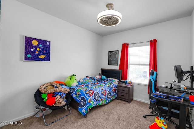 view of carpeted bedroom