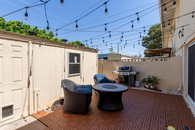 4629 S Mill Ave, Tempe, AZ 85282 - view of patio / terrace with a grill and a fire pit