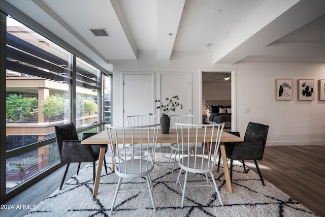 dining room featuring wood-type flooring