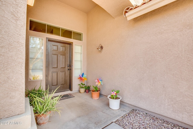 view of doorway to property