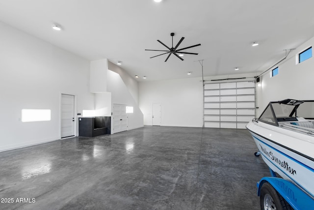 garage featuring baseboards