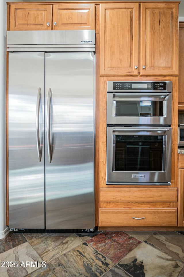 kitchen with appliances with stainless steel finishes