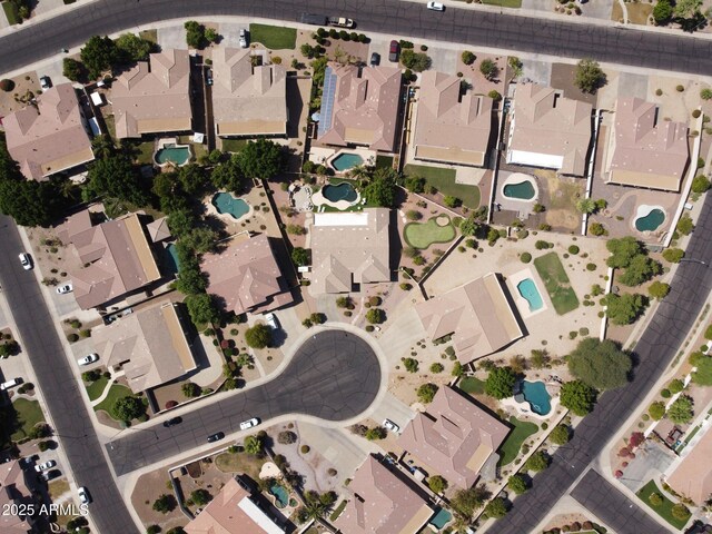 drone / aerial view with a residential view