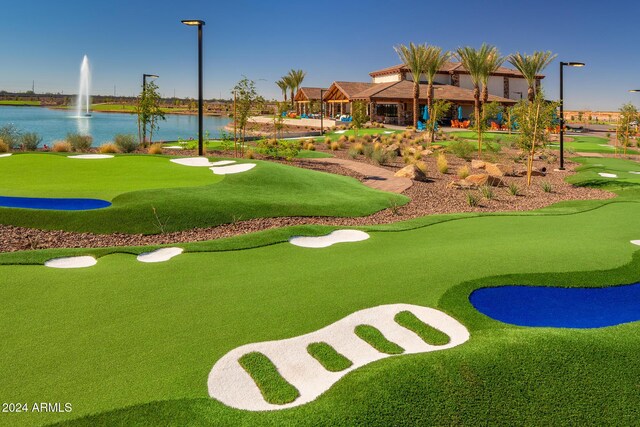 25233 N 177th Dr, Surprise, AZ 85387 - view of property's community featuring a water view, a putting green, and golf course view