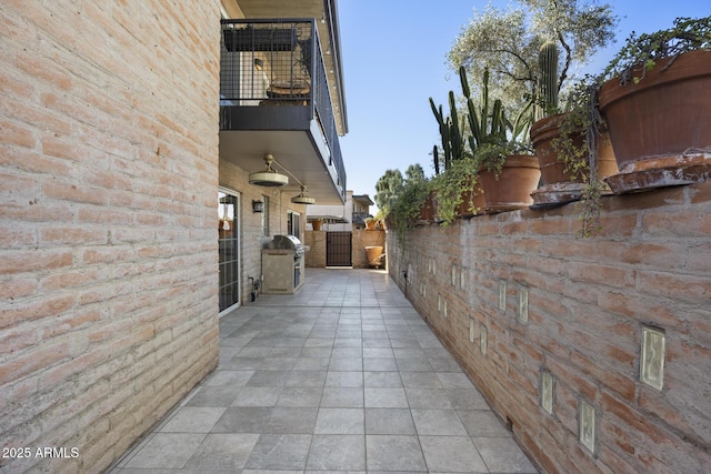 view of patio / terrace featuring grilling area