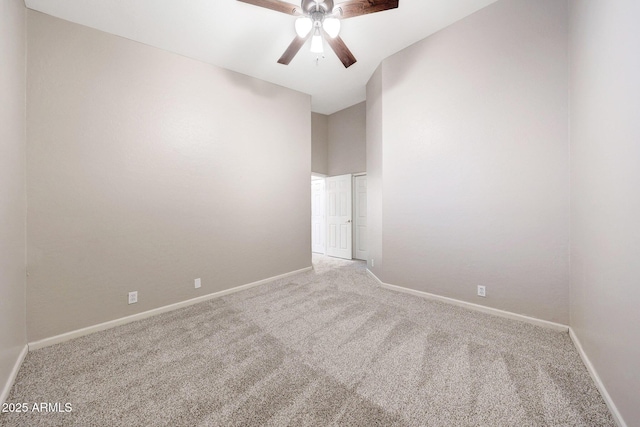 10253 E Indigo Dr, Scottsdale, AZ 85255 - spare room with carpet floors, baseboards, and ceiling fan