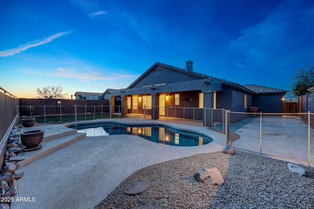 10253 E Indigo Dr, Scottsdale, AZ 85255 - view of swimming pool with a patio and a fenced backyard