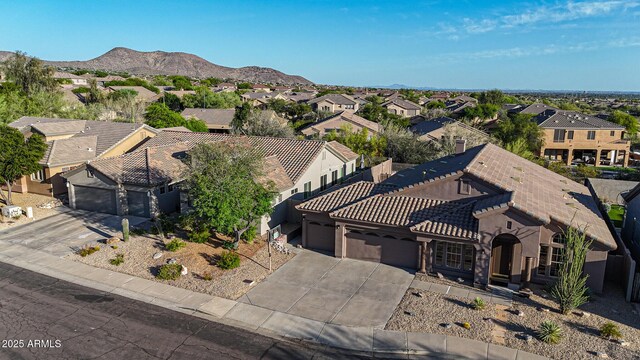 10253 E Indigo Dr, Scottsdale, AZ 85255 - aerial view of residential area featuring a mountainous background