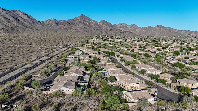 10253 E Indigo Dr, Scottsdale, AZ 85255 - aerial overview of property's location featuring mountains and nearby suburban area
