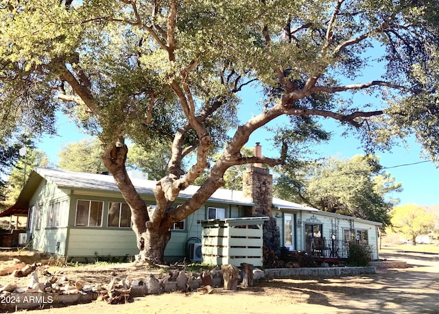 view of single story home