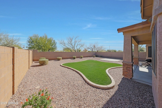 view of yard featuring a patio area