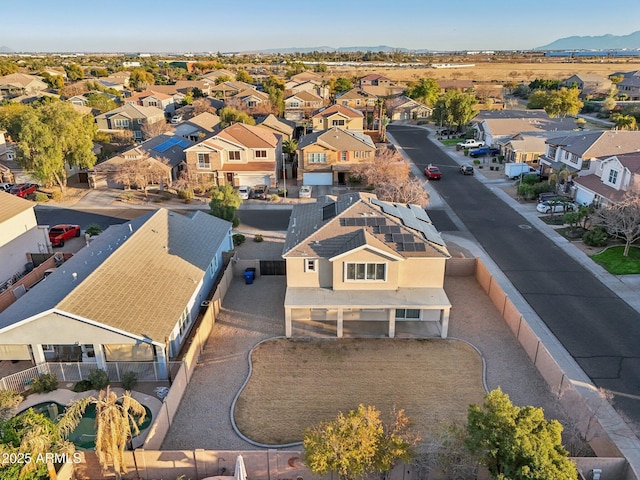 bird's eye view featuring a mountain view