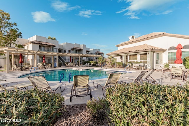 view of pool with a patio area