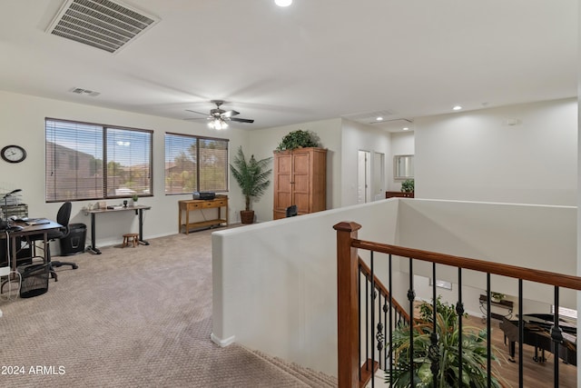 view of carpeted office