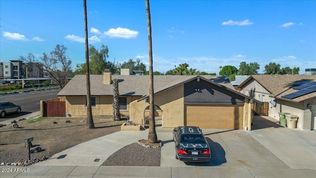 view of front facade with a garage