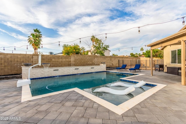 4446 W Kimberly Way, Glendale, AZ 85308 - view of swimming pool featuring a fenced backyard and a patio