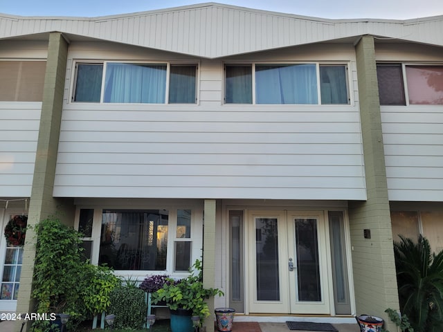 exterior space with french doors